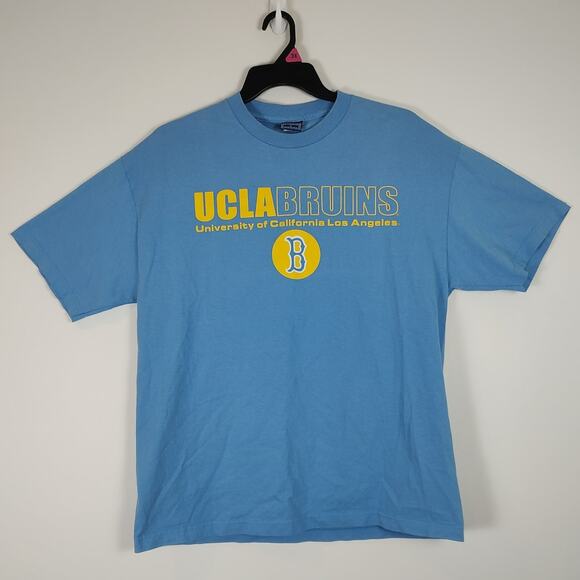 Vintage UCLA Bruins Men’s T-shirt Blue And Yellow College Football Size L - Picture 1 of 7